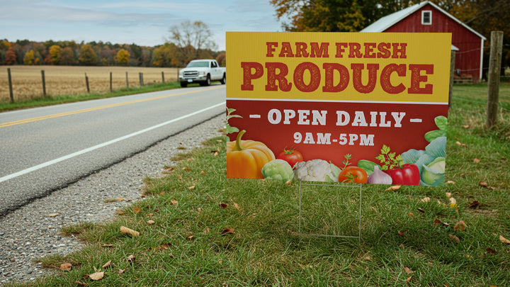 CUSTOM YARD SIGNS WITH OR WITHOUT STAKES