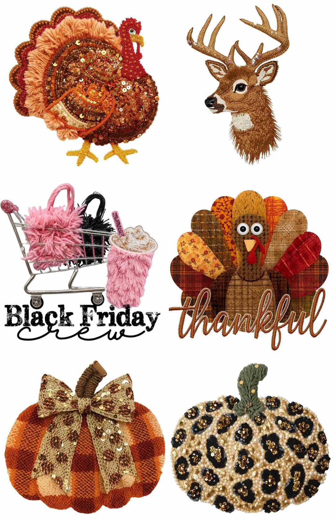 TURKEYS, PUMPKINS AND ALL THOSE NOVEMBER THINGS GANG SHEET 22.5"X32