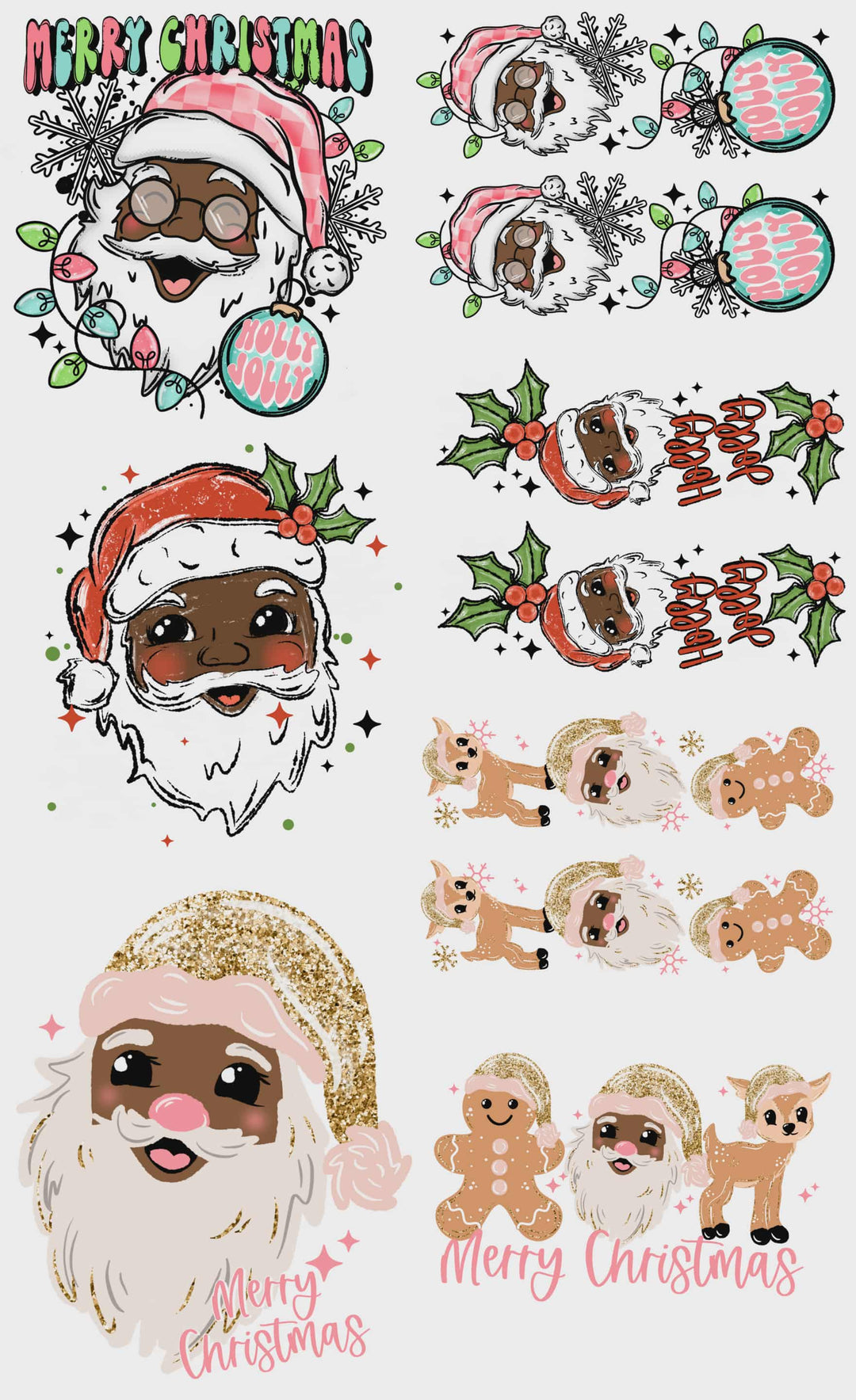 Santa 1 GANG SHEET 22.5"X32
