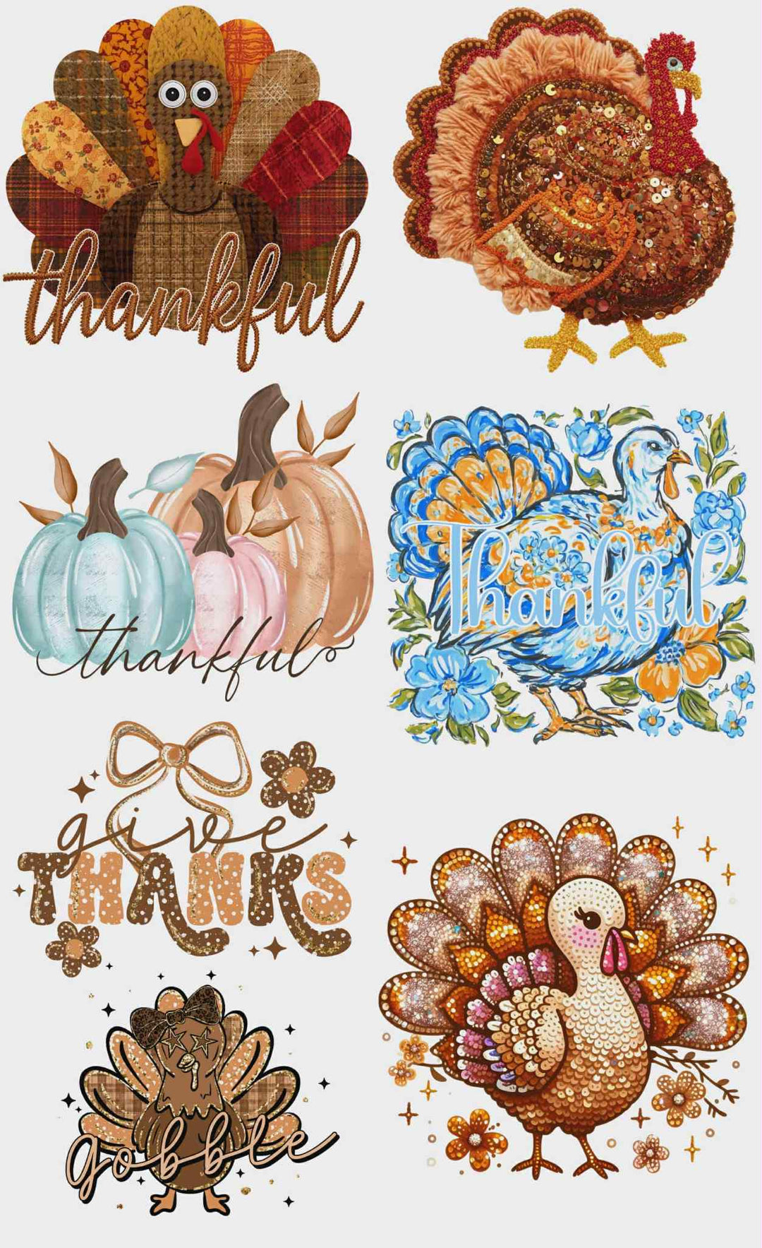 TURKEYS AMIDST US GANG SHEET 22.5"X32