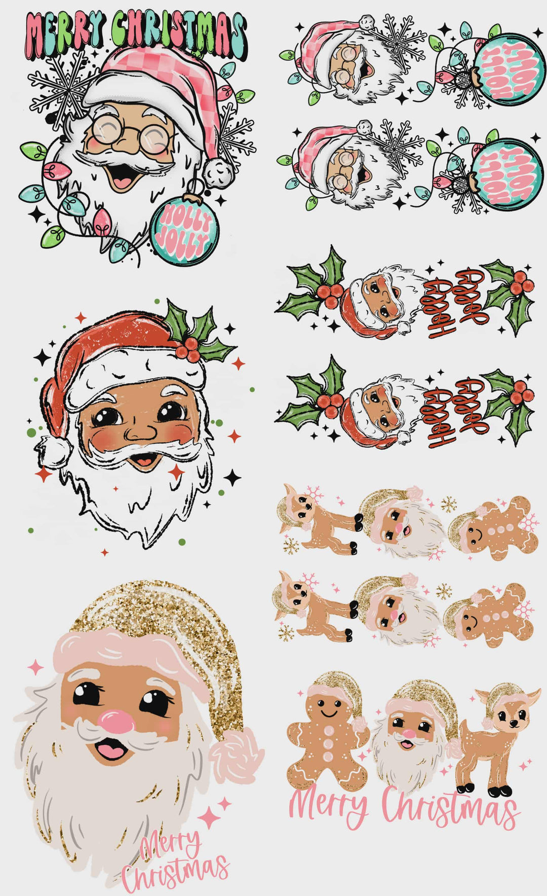 Santa 2 GANG SHEET 22.5"X32