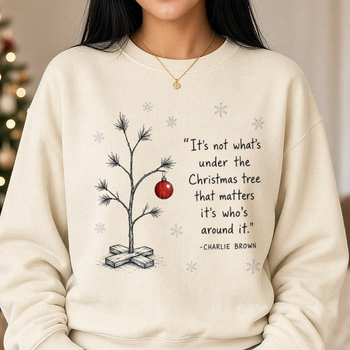 Trending Christmas DTF transfer shown on a Comfort Colors sweatshirt