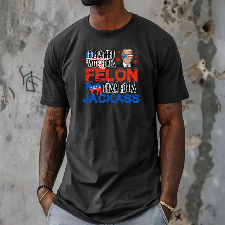 t shirt transfers DTF GANG SHEET direct to film clear film transfers CLEAR FILM TRANSFER i'd rather vote for a felon than a jackass president trump dtf president trump direct to film trump gang sheet