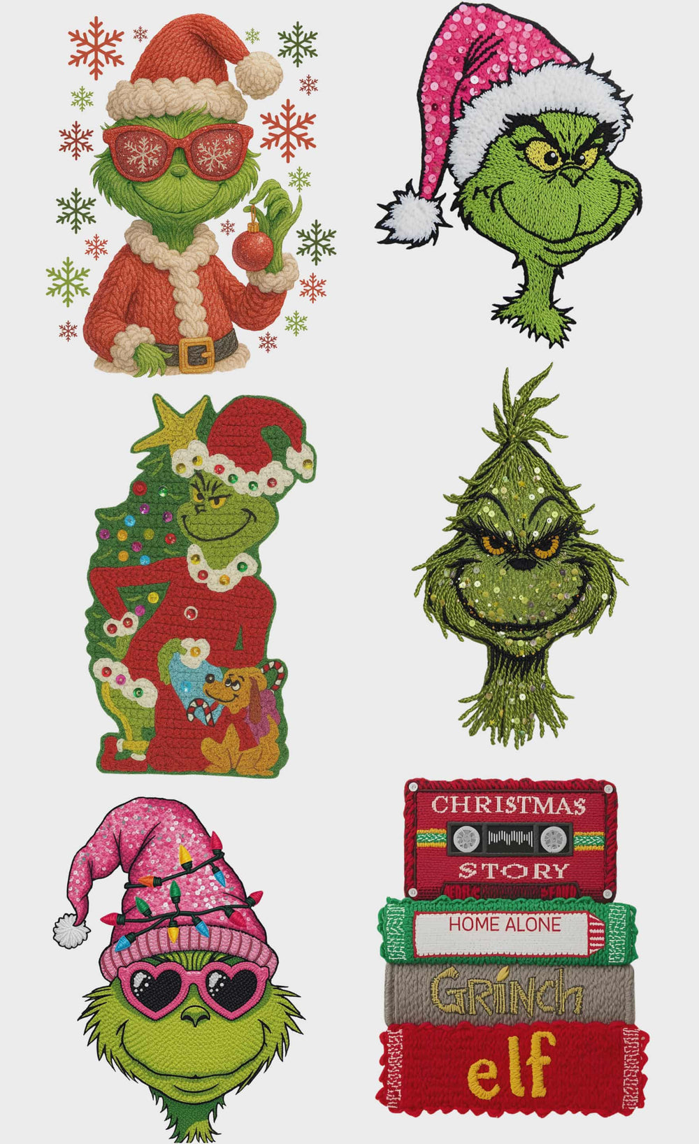 Lean, Mean, Green Holiday premade DTF gang sheet, 22.5" x 36"