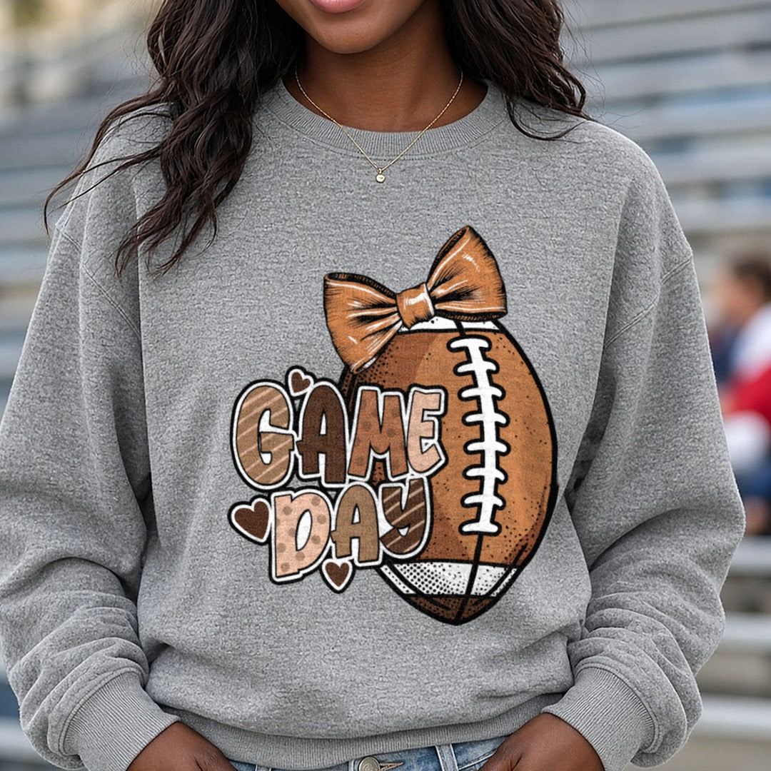 Game Daycopy DTF transfer shown on a Comfort Colors sweatshirt