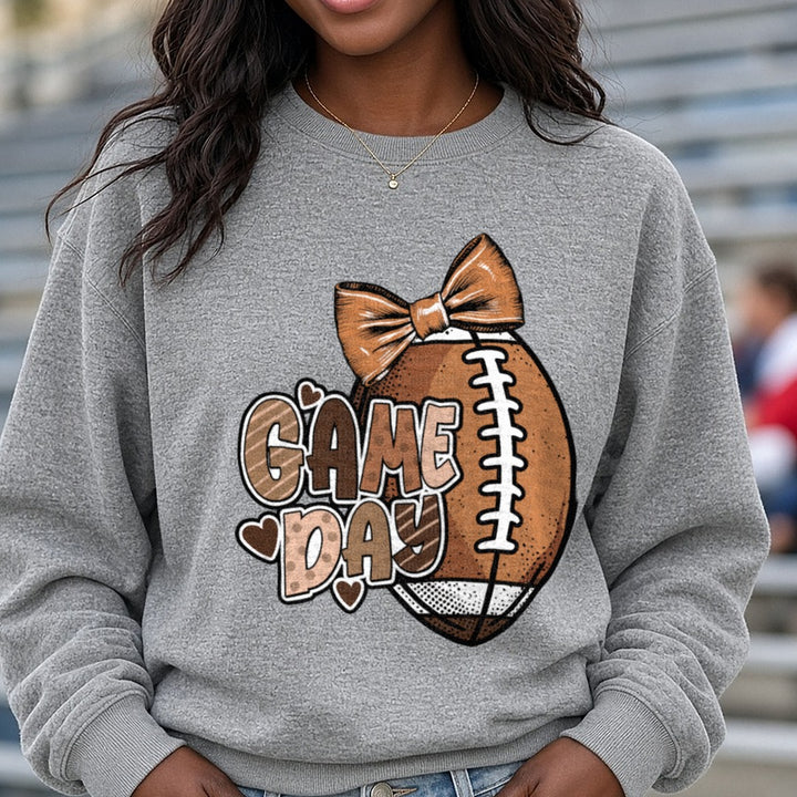 Game Daycopy DTF transfer shown on a Comfort Colors sweatshirt