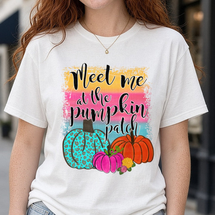 meet me at the p patch DTF transfer shown on a Comfort Colors tee