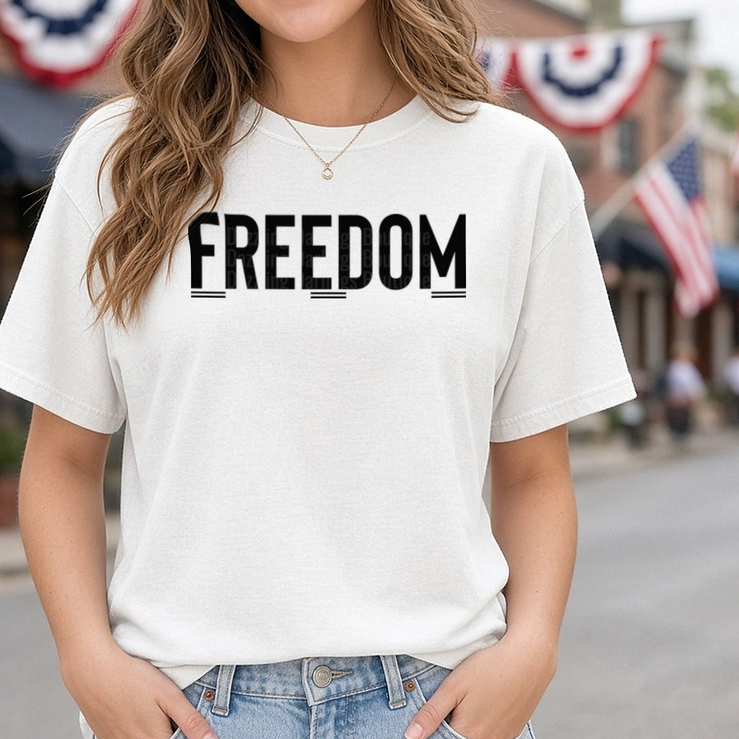 Freedom Just Because You're Offended Doesn't Mean You Are Right, Charlie Kirk1 DTF transfer shown on a Comfort Colors tee