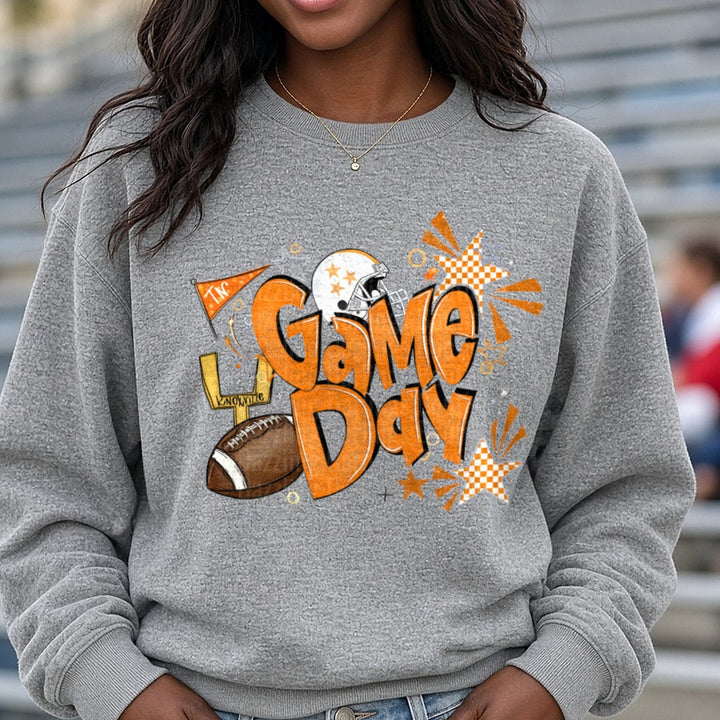 Game Day Tennessee DTF transfer shown on a Comfort Colors sweatshirt