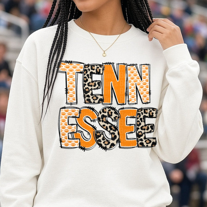 Tennessee Doodle DTF transfer shown on a Comfort Colors sweatshirt