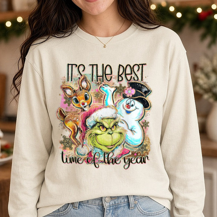 Classic DTF transfer shown on a Comfort Colors long sleeve tee