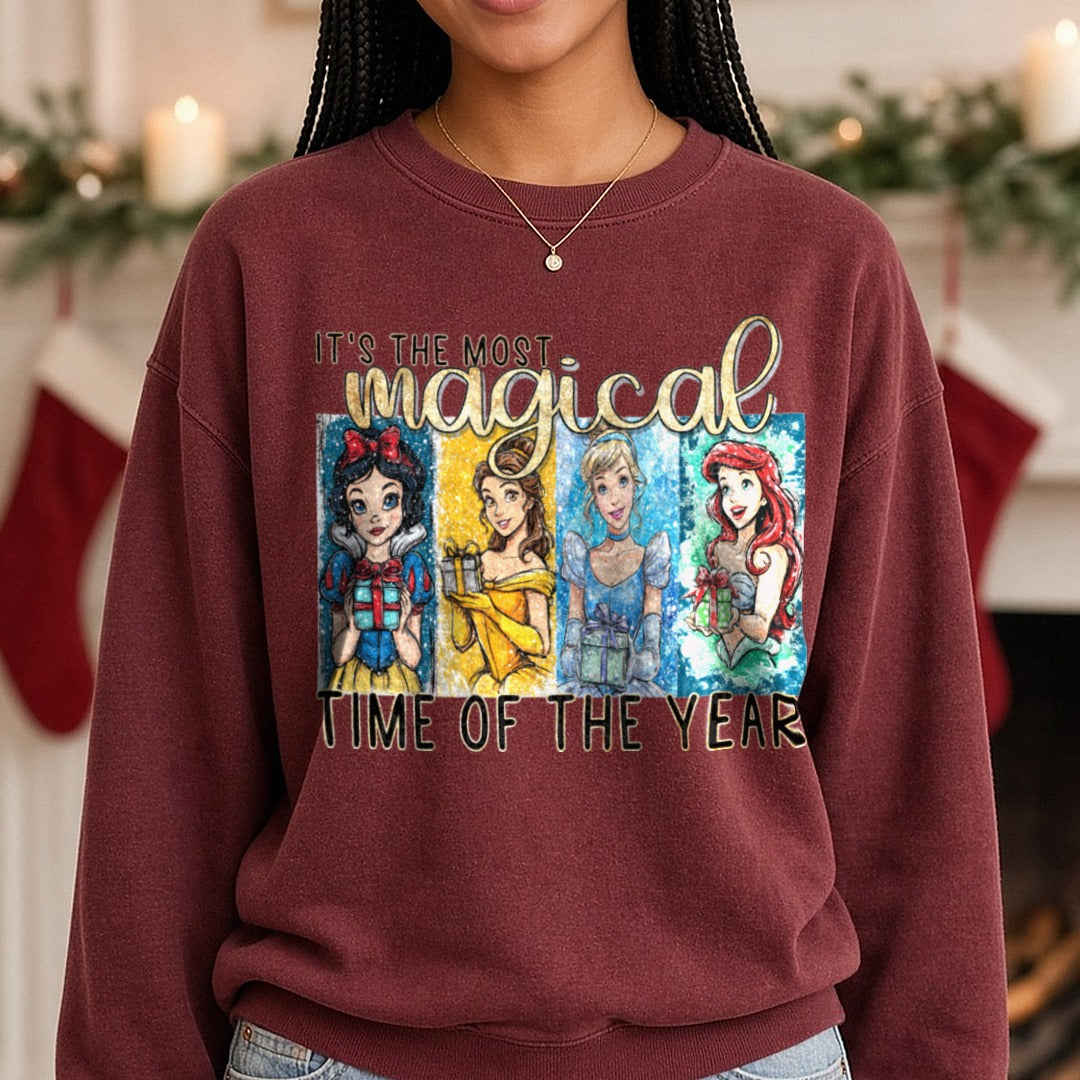 Magical - Copy DTF transfer shown on a Comfort Colors sweatshirt