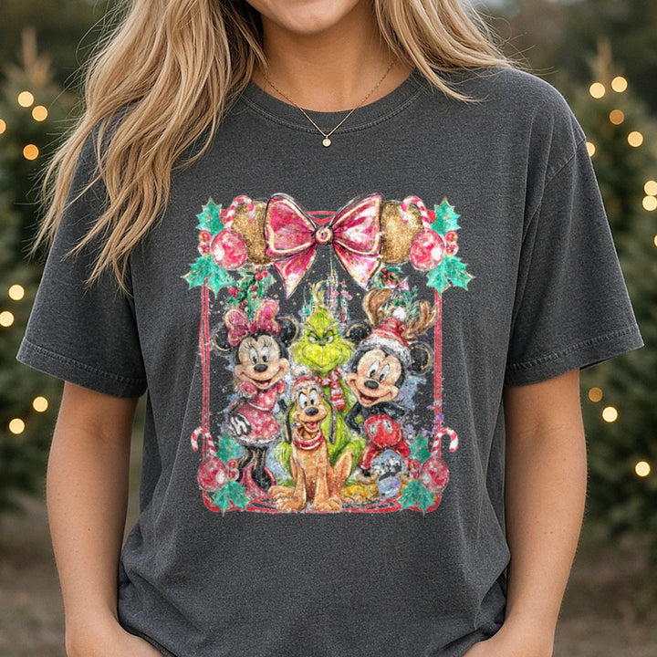 Magic Christmas - Copy DTF transfer shown on a Comfort Colors tee