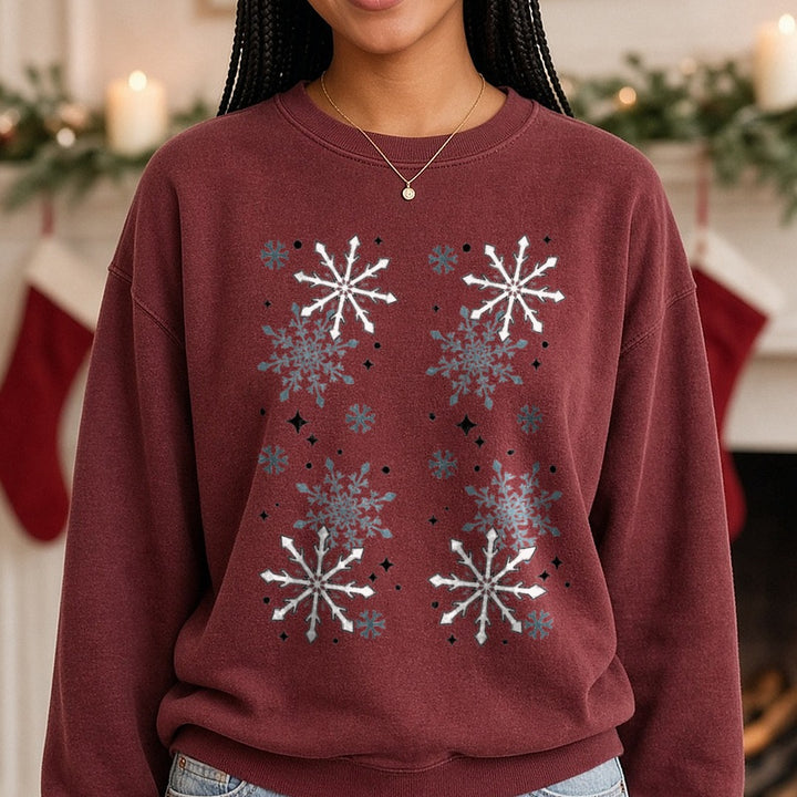 Frostys Sleeve DTF transfer shown on a Comfort Colors sweatshirt