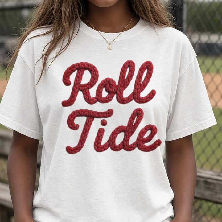 Roll Tide DTF transfer shown on a Comfort Colors tee
