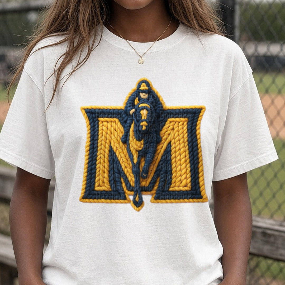 Racers front DTF transfer shown on a Comfort Colors tee
