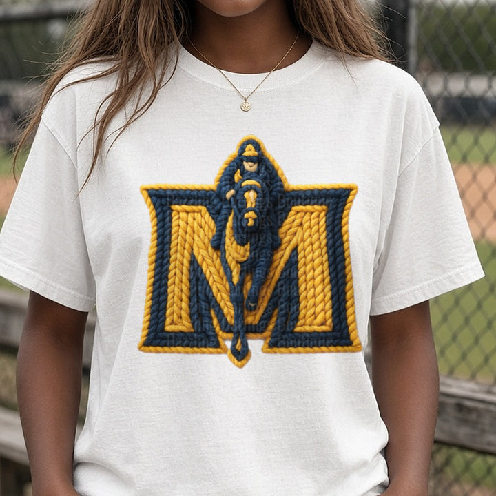 Racers front DTF transfer shown on a Comfort Colors tee