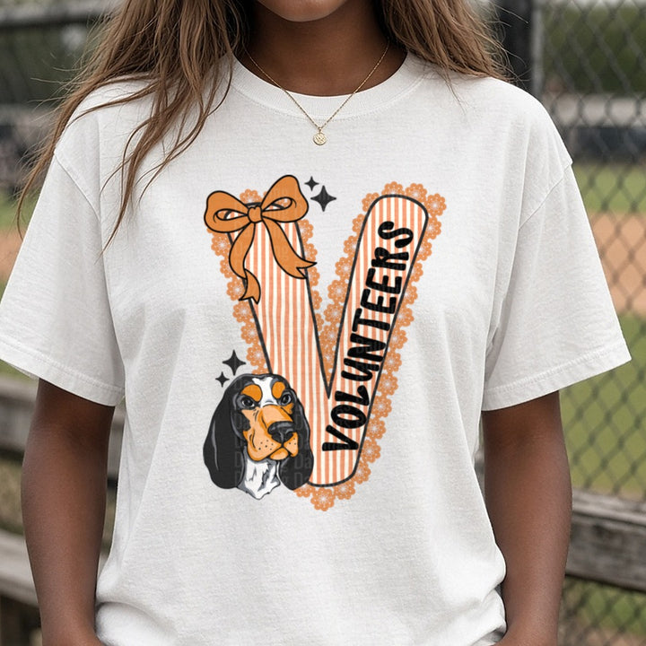 Seersucker volunteers DTF transfer shown on a Comfort Colors tee