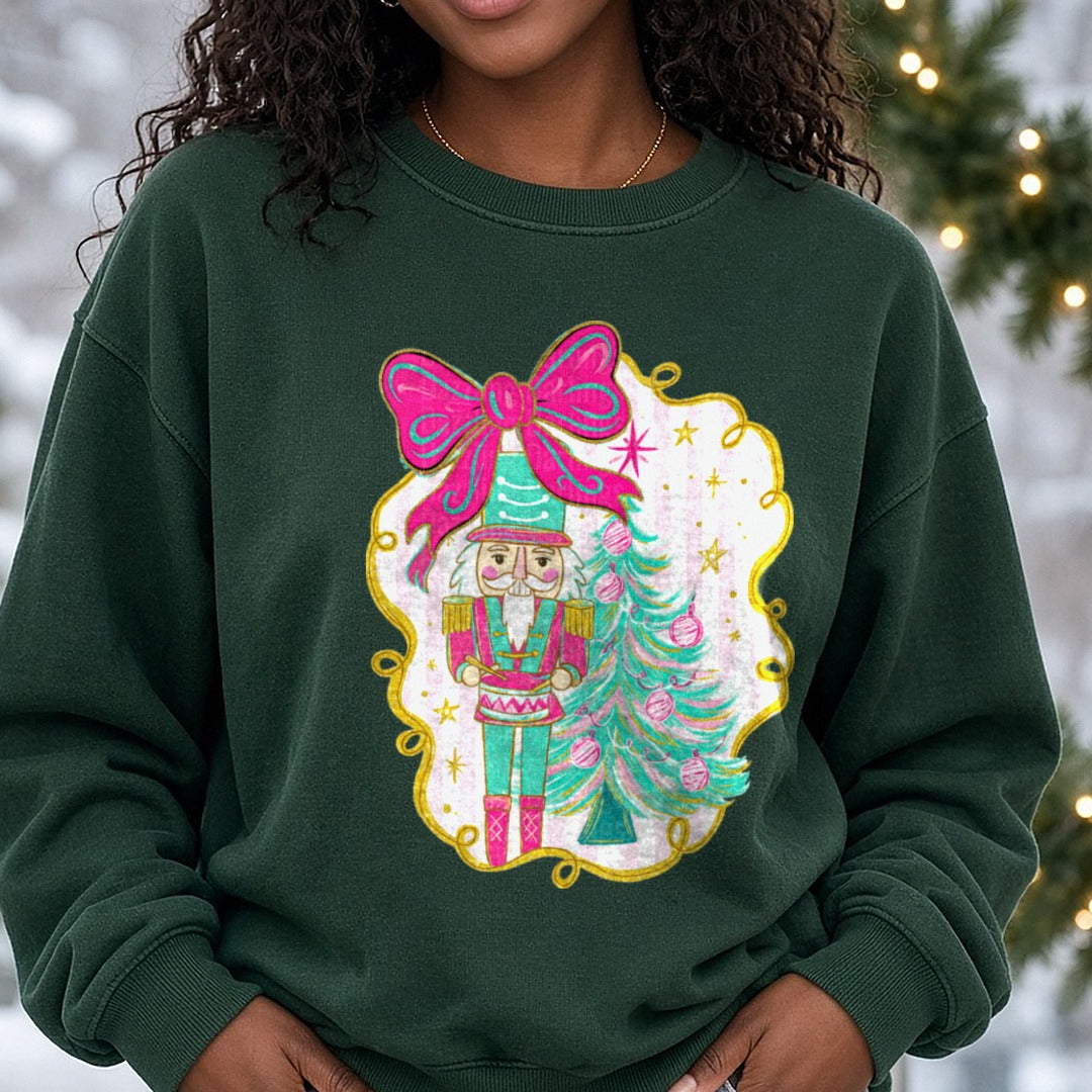 Nutcrackker DTF transfer shown on a Comfort Colors sweatshirt