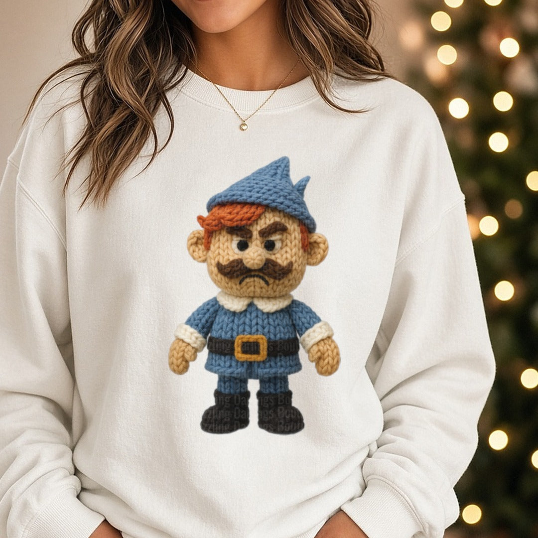 vintage christmas DTF transfer shown on a Comfort Colors sweatshirt