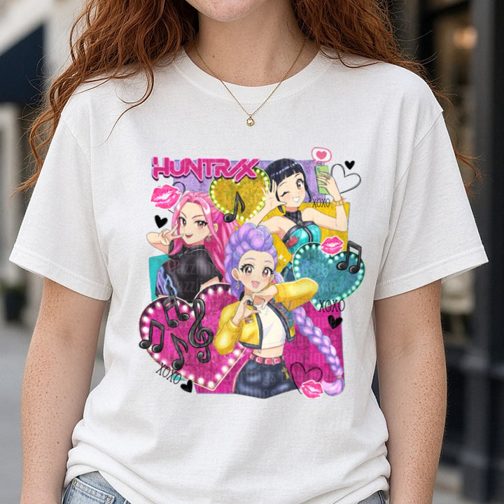 Kpop DTF transfer shown on a Comfort Colors tee