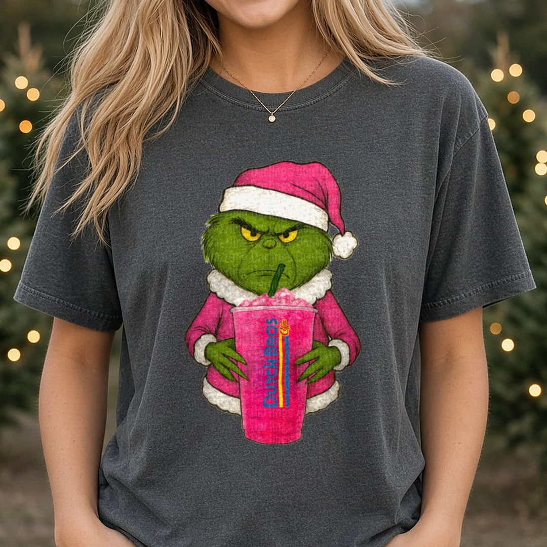 Dutch bro grinch DTF transfer shown on a Comfort Colors tee
