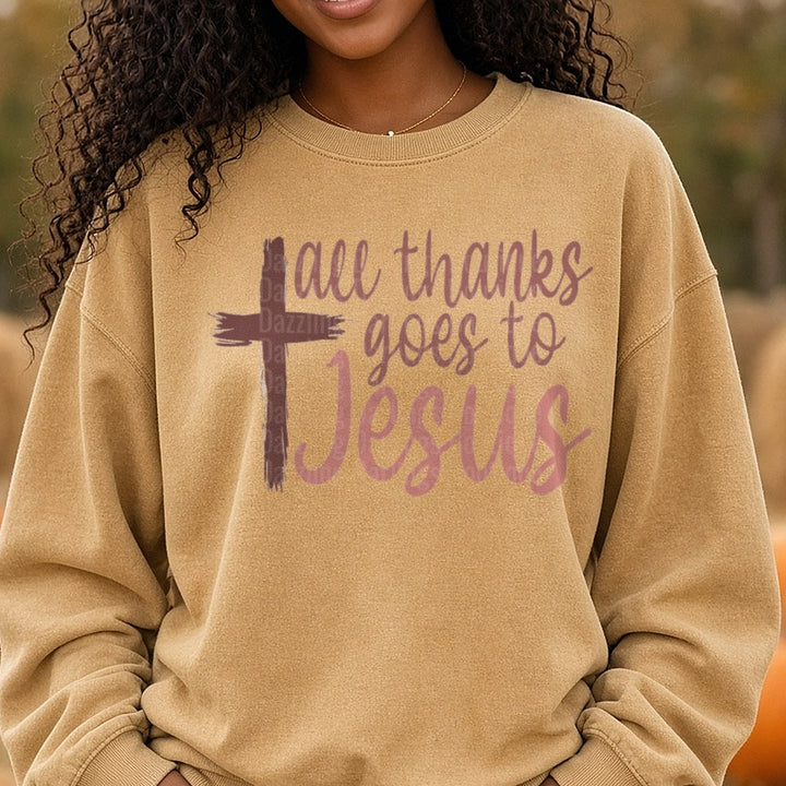 Img 6116 DTF transfer shown on a Comfort Colors sweatshirt