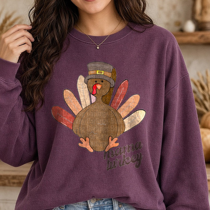 Img 6105 DTF transfer shown on a Comfort Colors sweatshirt