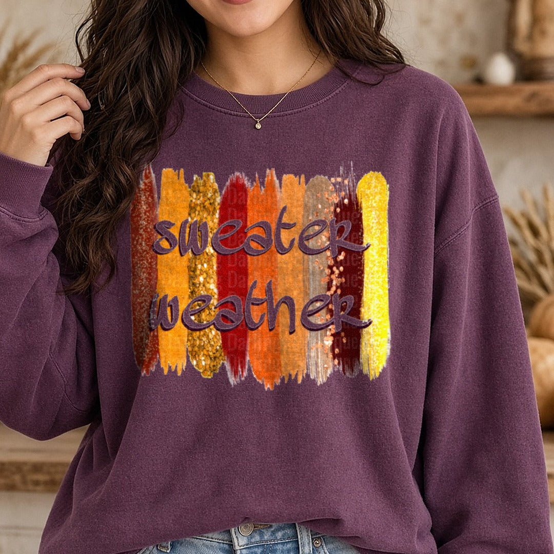 Img 5902 DTF transfer shown on a Comfort Colors sweatshirt