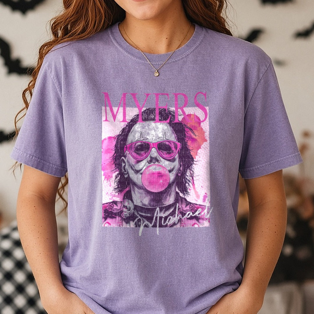Myersdesign DTF transfer shown on a Comfort Colors tee