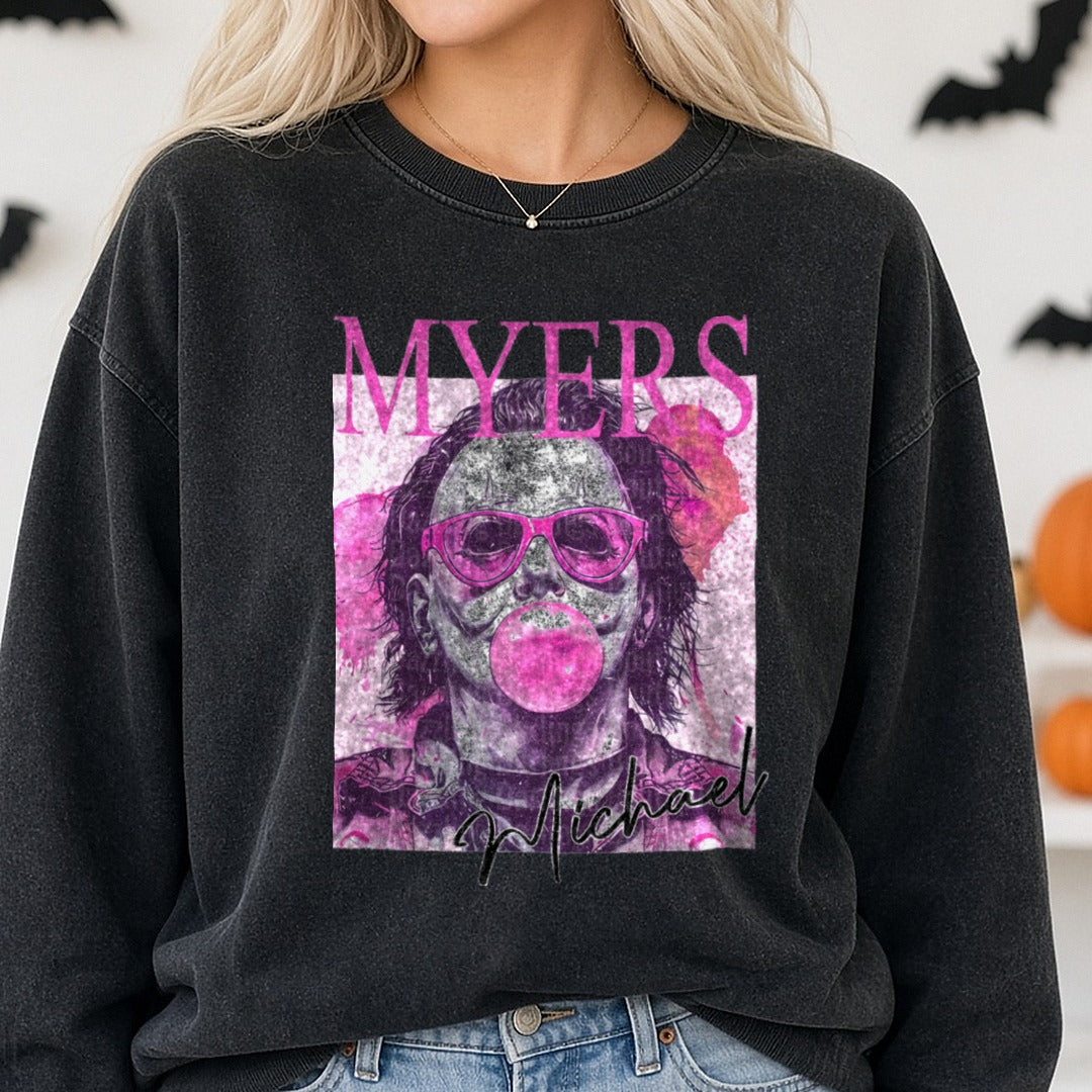 Myersdesign2 DTF transfer shown on a Comfort Colors sweatshirt