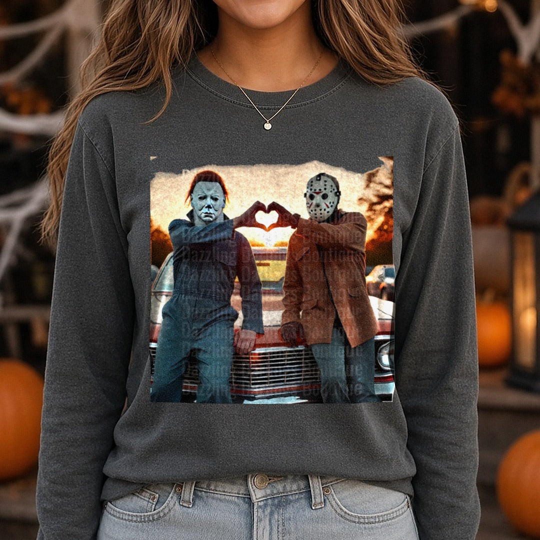download DTF transfer shown on a Comfort Colors long sleeve tee