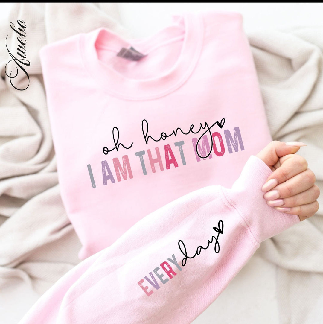 Sweatshirt with sleeve print