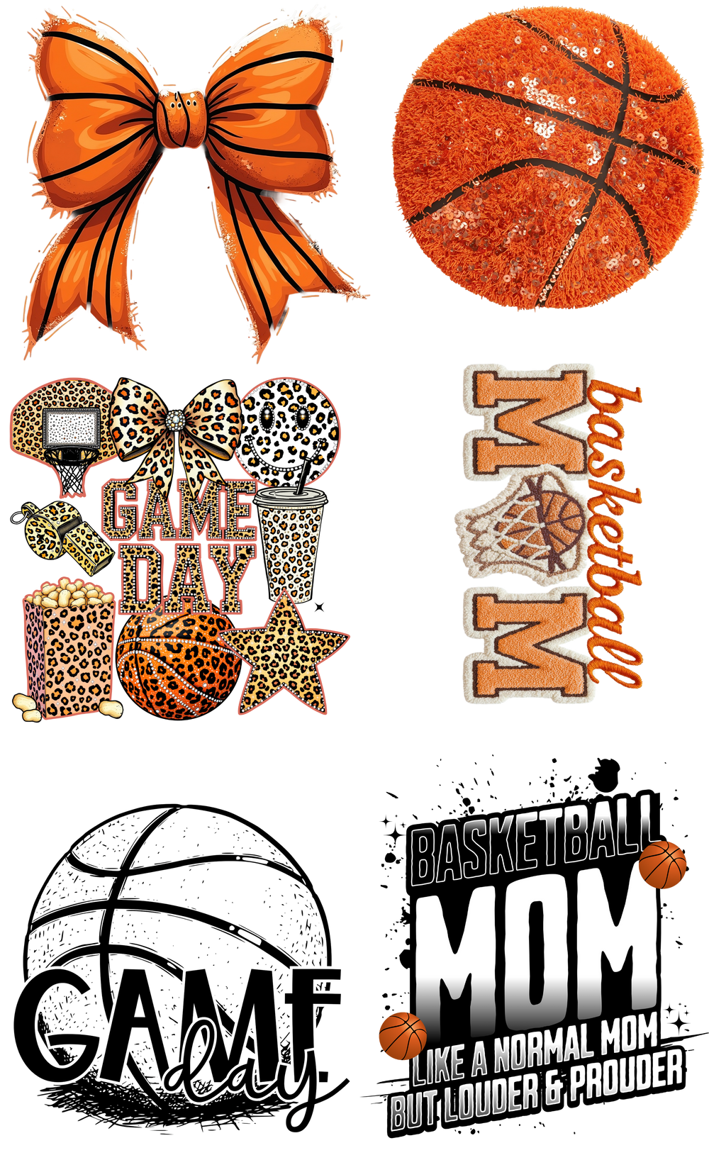 Basketball Life premade DTF gang sheet, 22.5" x 36"