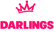 Dazzling Darlings Print Co. logo (for dark backgrounds)