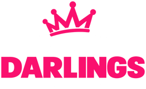 Dazzling Darlings Print Co. logo (for dark backgrounds)