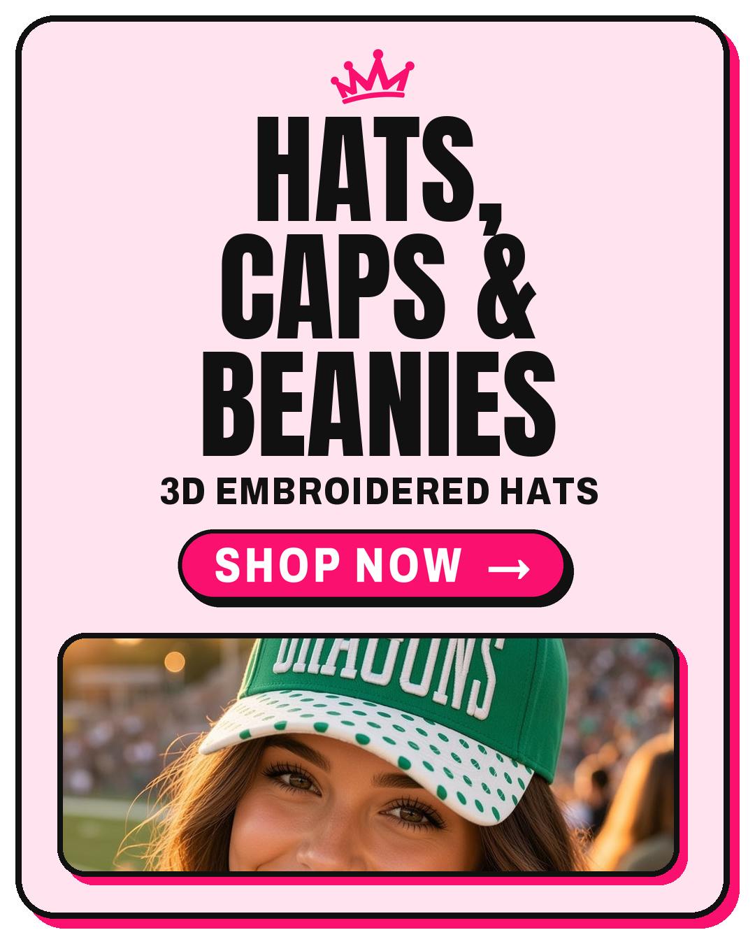Hats - shop now (mobile slide)