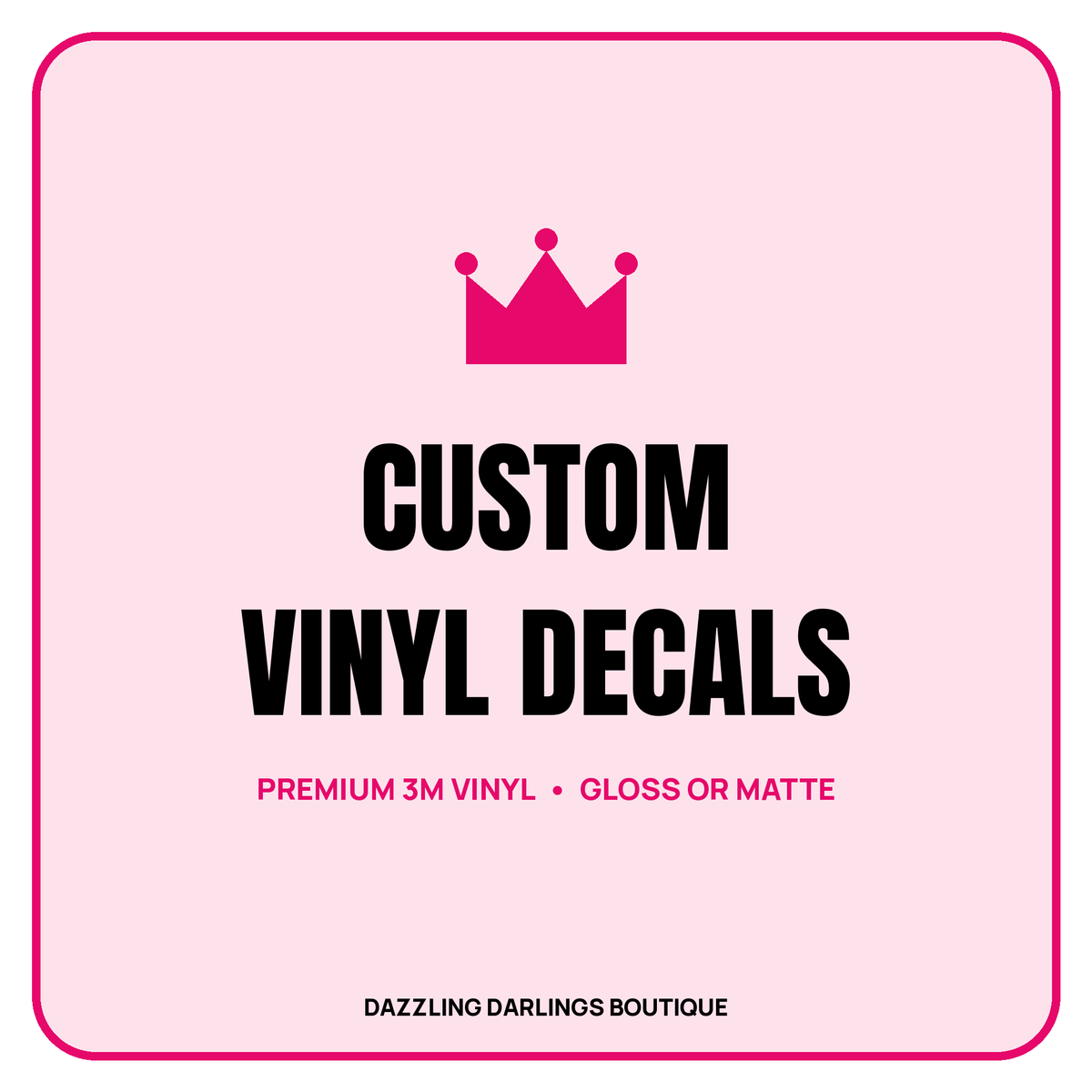 Sample Decals Custom Printed Vinyl Decals | 3M Vinyl | Dazzling Darlings Boutique