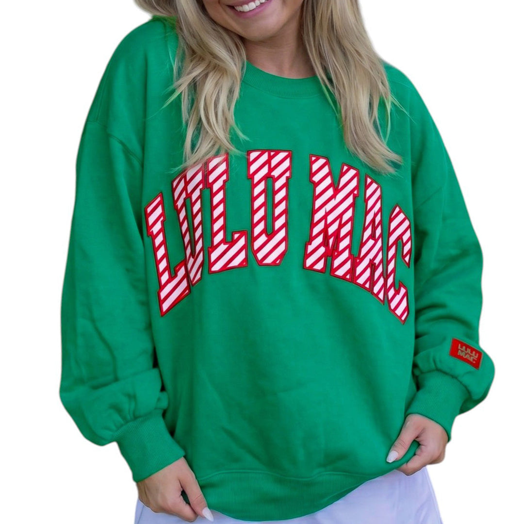 Lulu Mac Candy Cane Sweatshirt - Green