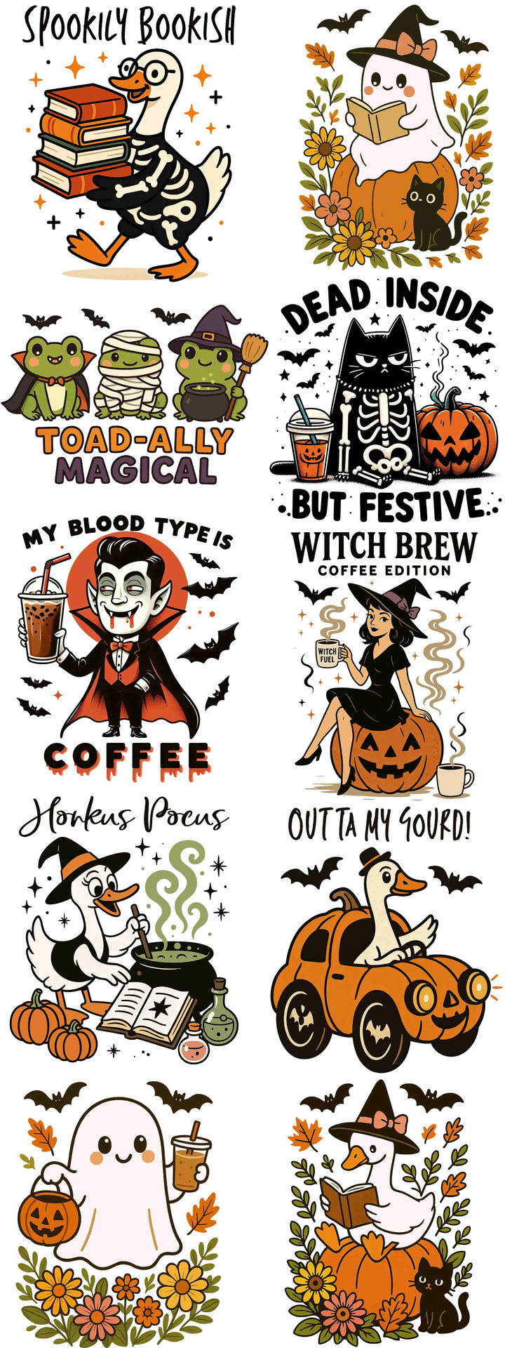 Halloween Gang Sheet 22.5"X60" Spooky Books Witch Brew