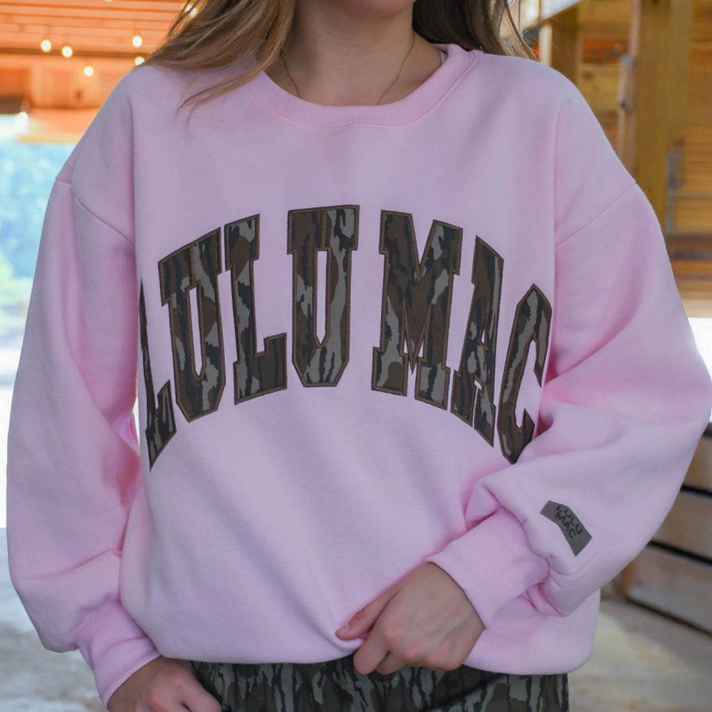 Lulu Mac Mossy Oak Bottomland Sweatshirt - Light Pink