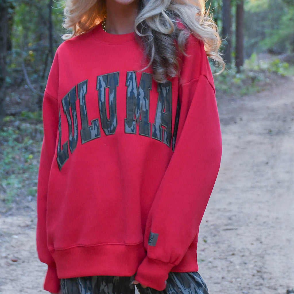 Lulu Mac Mossy Oak Bottomland Sweatshirt - Red