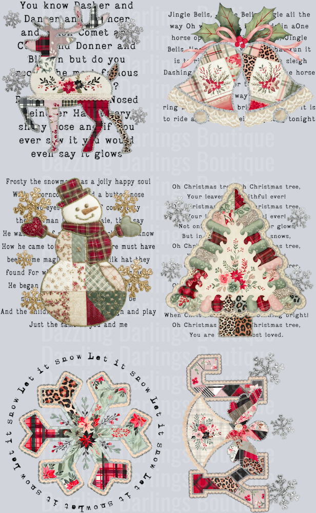 FAUX PATCHWORK CHRISTMAS 36 inch