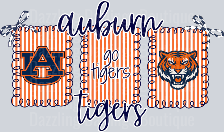 Auburn Tigers Striped Banner Frames Go Tigers