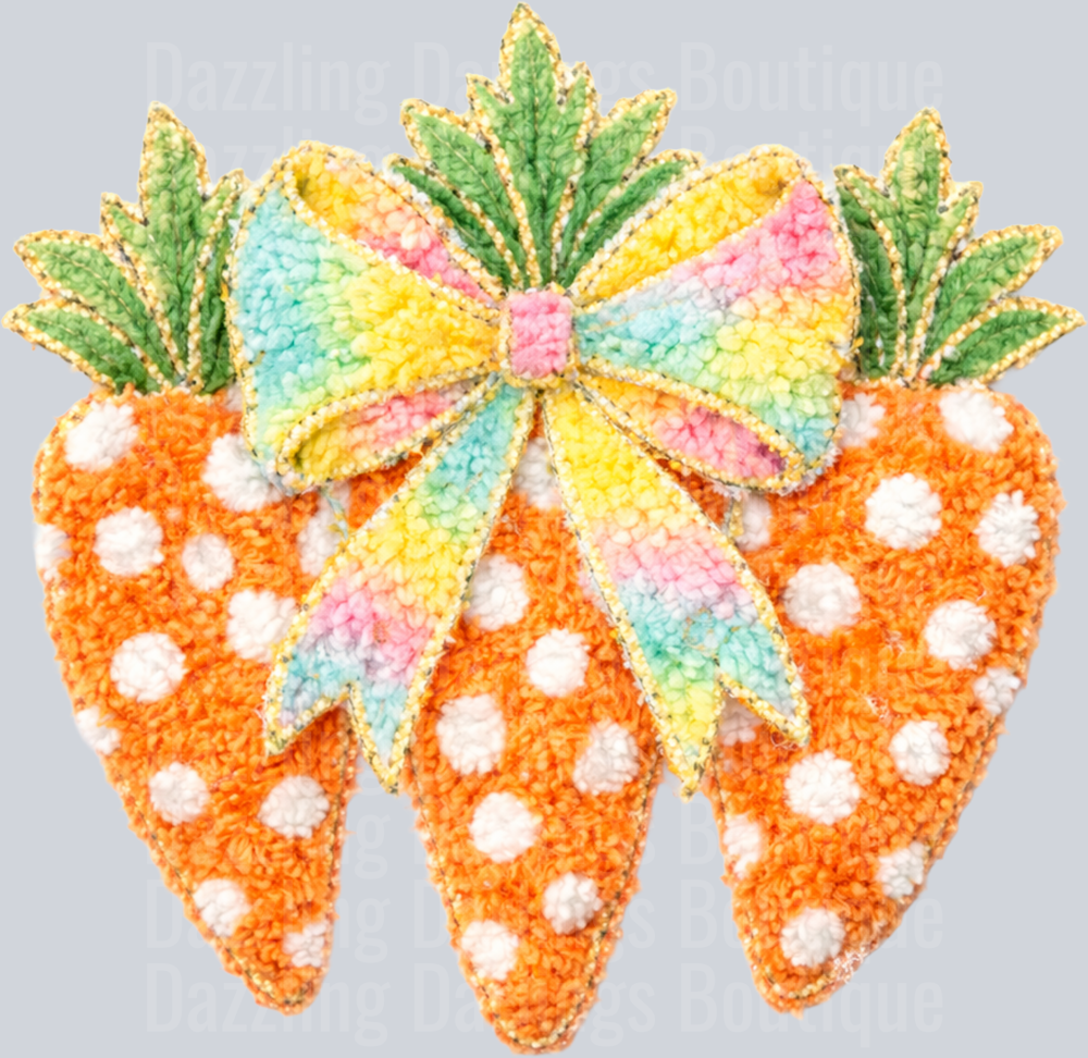 FAUX YARN EASTER CARROTS TRIO
