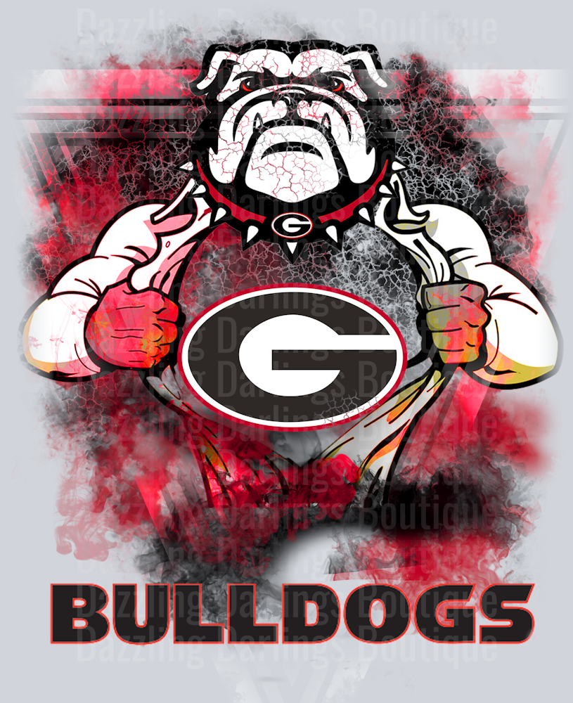 GEORGIA BULLDOGS WATERCOLOR