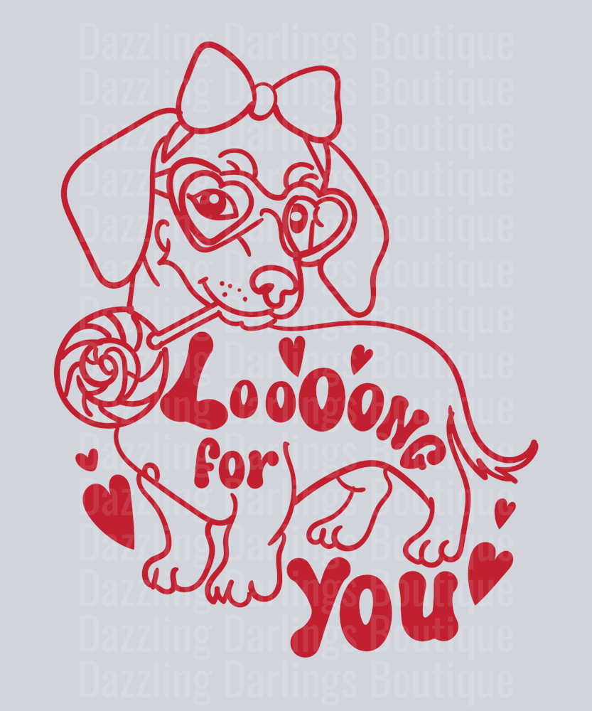 Cute Valentine Funny Dachshund Dog