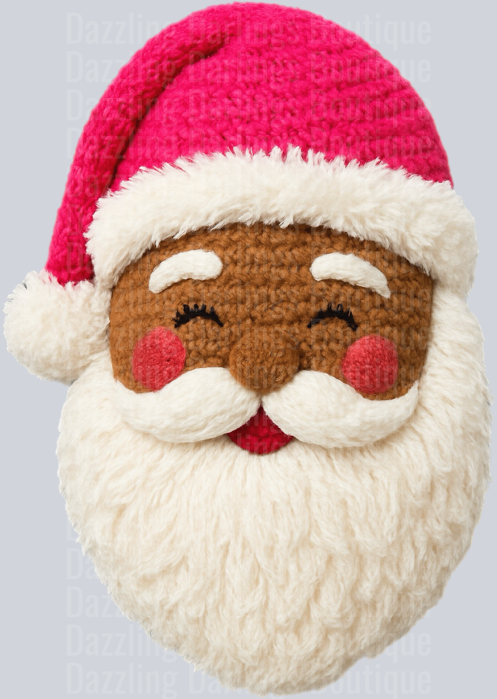 Black yarn Santa pink