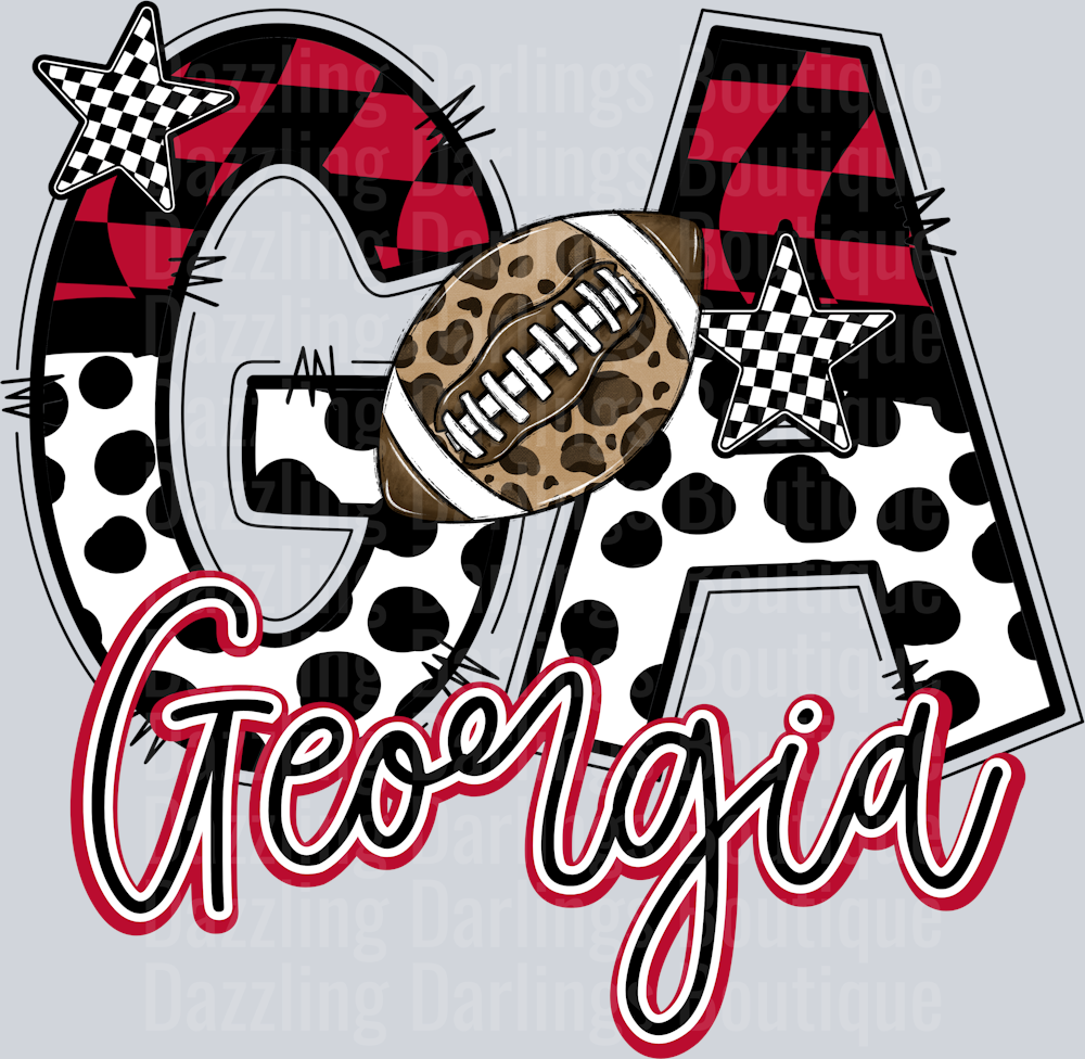 Georgia Bulldogs Retro with Stars