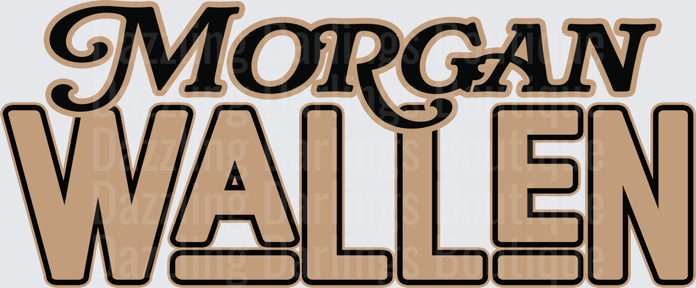 Morgan Wallen Country Music Artist Name Design